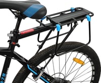 Mimoke fekete állítható alumínium MTB csomagtartó 24-29 hüvelyk villás gyorskioldó tükrözővel, max 50 kg teherbírás 1