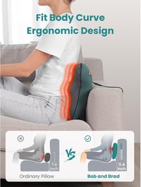 BOB AND BRAD EZBack Elektromos Hátmasszírozó Fűtéssel, Shiatsu 3D Gyúró Nyak Masszázsgép, Izomfájdalom Enyhítő Párna Hátra Nyakra Lábra 2
