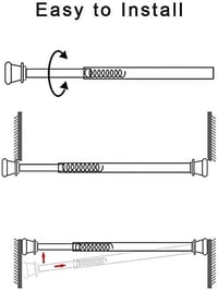 Goowin Teleszkópos Rúd Szett 6db - 40-70 cm Állítható Feszítőrudak Fúrás Nélkül, Rozsdamentes Acél, Szekrénybe, Konyhába, Gardróbba, Polcokh 5