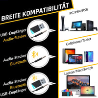 KLIM Panther RGB Gamer Fejhallgató - Vezeték Nélküli Bluetooth Headset PC, PS4, PS5, Switch Konzolokhoz, Zajszűrő Mikrofonnal, 3D Hangzással 4