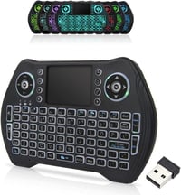 Mini Bluetooth billentyűzet érintőpaddal, 7 színű háttérvilágítással, újratölthető akkumulátorral 1