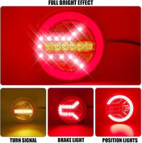 AOJO LED hátsó lámpa 12V/24V, E-jelzéssel, vízálló, univerzális 4