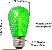 Törésálló E27 LED Színes Izzó Készlet Kültéri Füzérekhez - 15db S14 2