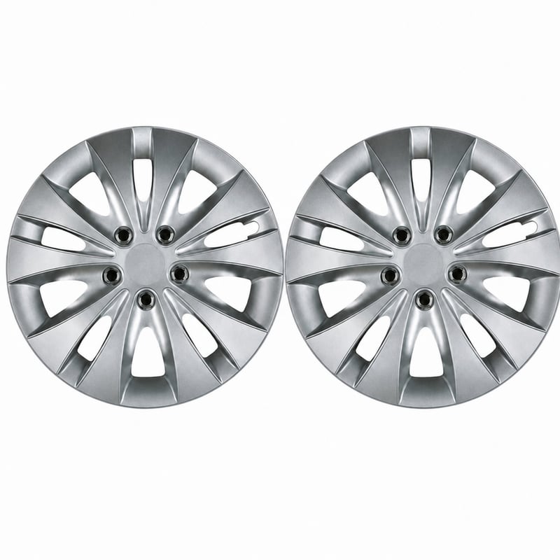 Set 2 capace roți Cartrend 70279 Storm 16 inch argintii cu piulițe cromate pentru jante de oțel