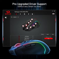 Redragon M612 PRO RGB Gamer Egér 8000 DPI Vezetékes/Vezeték Nélküli 9 Programozható Gombbal, 6 Háttérvilágítási Móddal, Bluetooth és 2.4G Ka 8