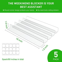 NOPWOK 5 db Bútor Alatti Térkitöltő - 40 cm Állítható PVC Blokkoló Kanapé és Ágy Alá - Átlátszó Réskitöltő Játékok, Kisállatok Ellen Erős Ra 3
