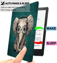 Kindle Paperwhite 6.8" (2021) Elefántos Védőtok 3