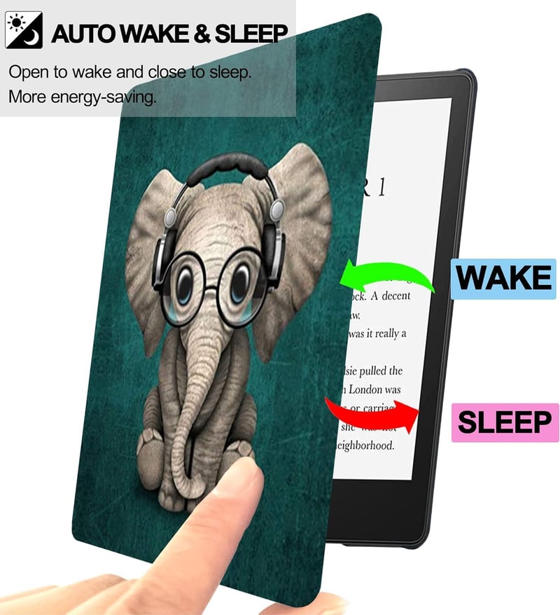 Kindle Paperwhite 6.8" (2021) Elefántos Védőtok