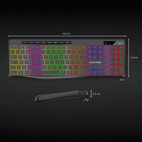 AD ADVANCE R Type Vezeték Nélküli Billentyűzet - Csendes, Tölthető, RGB Háttérvilágítás, Francia Kiosztás, Windows/Mac Kompatibilis 9