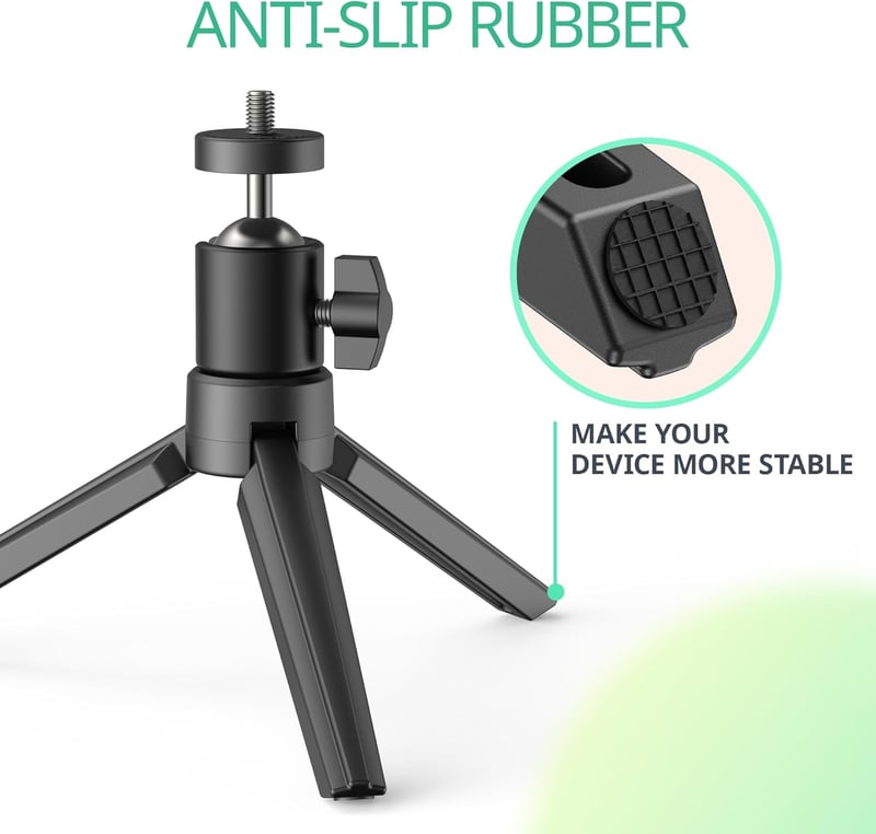 YOTON YT10 Mini Projektor Állvány - 360° Forgatható Gömbfejjel, Kamerához, Webkamerához - Könnyű Alumínium Tripod 3 Font Teherbírással