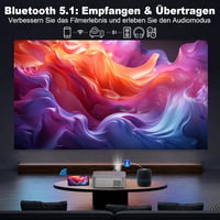 FRESHDEW Natív 1080P WiFi Projektor Bluetooth 5.2 Kapcsolattal - Elektromos Fókusz, 26000L LCD Házimozi Vetítő iOS/Android Kompatibilitással 3