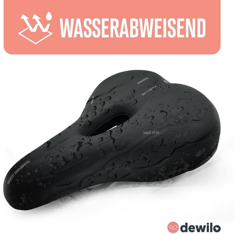 Dewilo Kényelmes Unisex Kerékpárnyereg Esővédővel és Szerszámmal - Trekking, MTB, Országúti