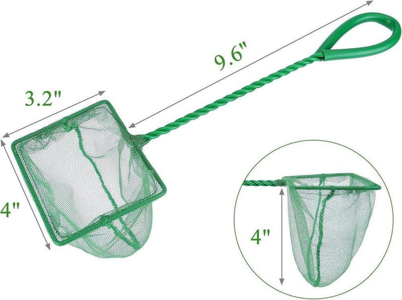Akvárium Háló Finom Nylon Horgászhálóval Ergonomikus kialakítás Fogantyú hossza: 24,4 cm