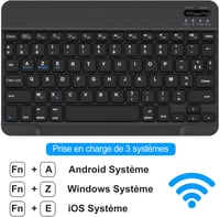 FOGARI Bluetooth Vezeték Nélküli Billentyűzet 11" - Hordozható, Újratölthető, AZERTY - Mac, iPad, iPhone, Samsung, Xiaomi, Android, Windows  3
