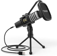 TONOR TC30 USB Kondenzátor Mikrofon Állvánnyal és Popszűrővel - Streaming és Podcast Felvételekhez 1