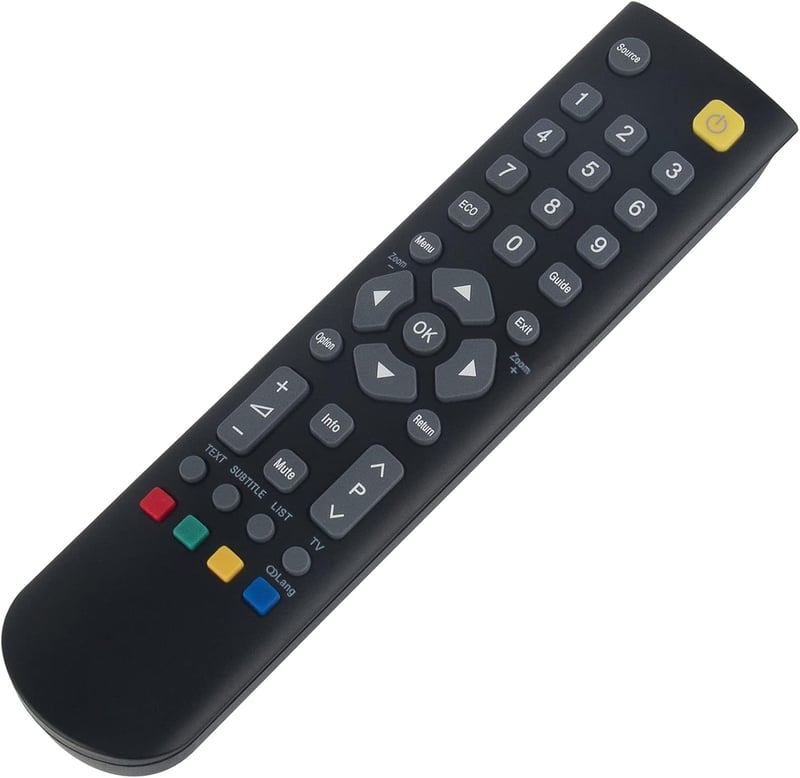 ALLIMITY RC200 Univerzális Távirányító Hannspree TV-khez - Kompatibilis HSG1189 SL40 HSG1187 SK42 SE40 SL32 Modellekkel, 10m Hatótáv