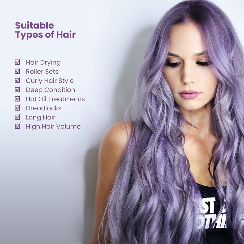Segbeauty Hajszárító Búra - Gyors Hajszárításhoz, Lila