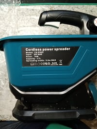 Adisipsoarin Ručni rasipač gnojiva za Makita 18V bateriju, plavi, spremnik od 3,7L, za sjeme trave, gnojivo, kamenu sol i sredstvo za odleđivanje, baterija 4