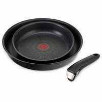 Tefal Ingenio Preference On serpenyő szett 24 és 28 cm levehető nyéllel egymásba rakható tapadásmentes indukciós 2 db + nyél használt 1