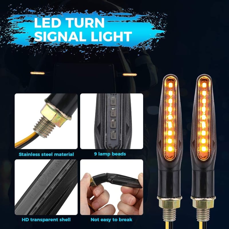 Univerzális LED irányjelző szett motorokhoz - 4db, vízálló, E24 jóváhagyott