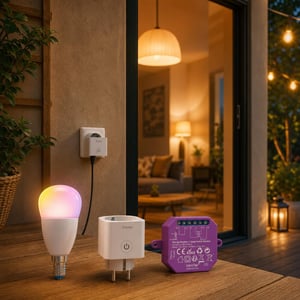 Smart Home početni paket: 1x RGB LED žarulja + 1x pametna utičnica s mjeračem + 1x pametni relej