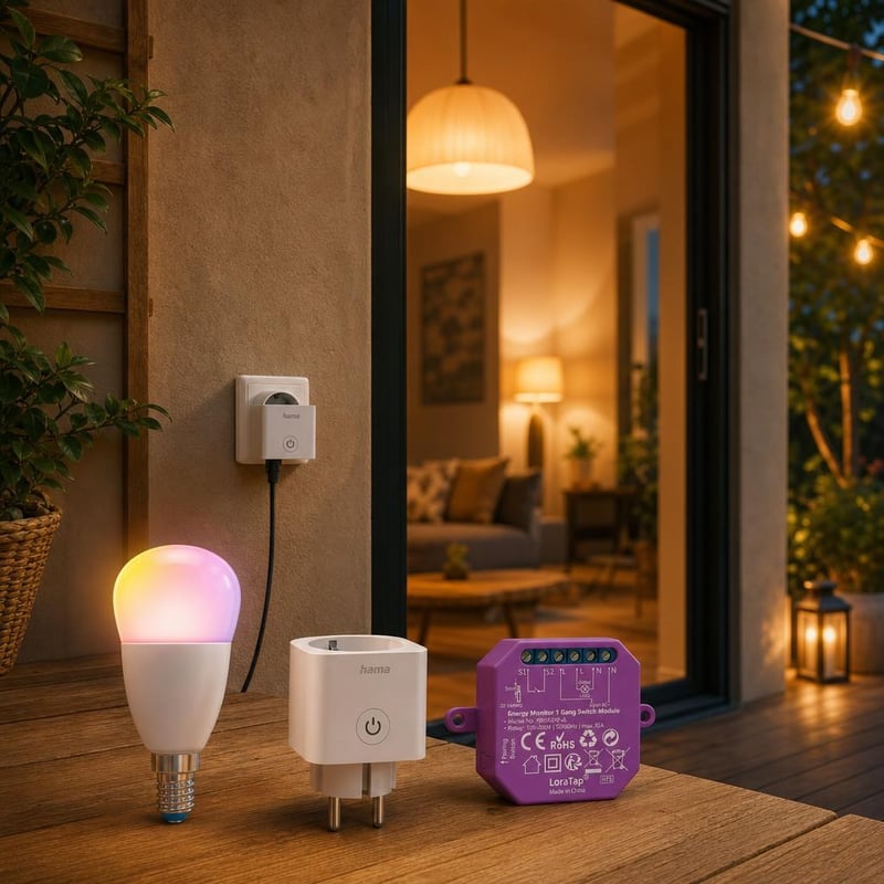 Smart Home početni paket: 1x RGB LED žarulja + 1x pametna utičnica s mjeračem + 1x pametni relej