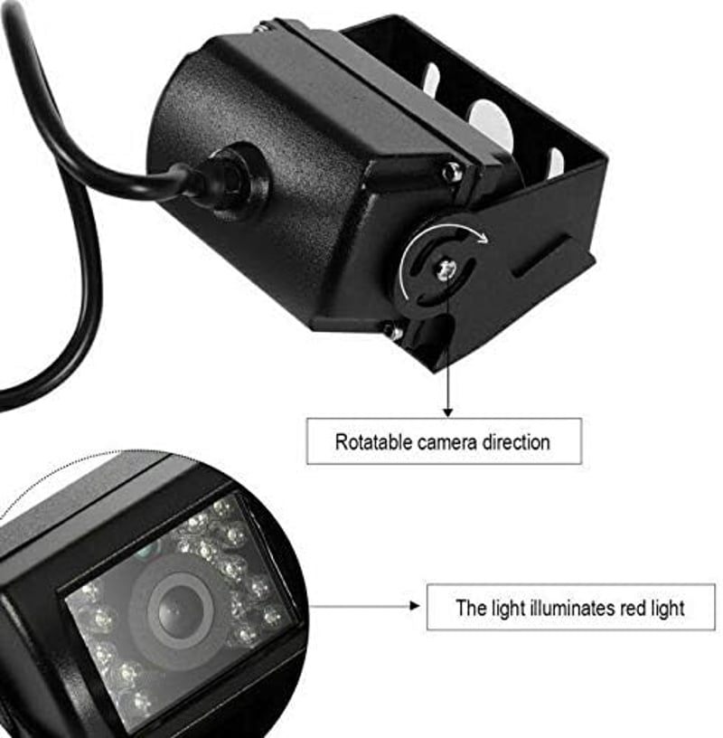 Baceyong 170°-os HD CCD Tolatókamera 18 LED-del, Teherautókhoz, 10m Kábellel