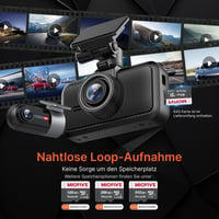 Miofive S1 Ultra 4K+4K Autós Menetrögzítő Kamera, Első-Hátsó GPS, 5.8GHz WiFi, Éjjellátó, 3" IPS Kijelző, 64GB Kártya, HDR, Applikáció 6