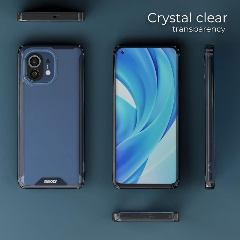 Xiaomi Mi 11 Lite 5G/4G Átlátszó Védőtok Fekete Kerettel