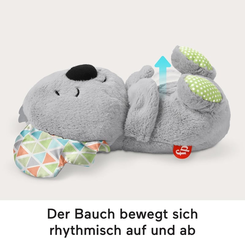 Fisher-Price Álomkoala - Altatójátékkal, Fénnyel és Légzőmozgással, Éjszakai Fény és Zene Újszülötteknek, Plüss Koala Babajáték 0+ Hónapos K