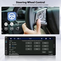 Inefala 1 DIN Autórádió 6.9" Érintőképernyővel - CarPlay és Android Auto Támogatás, Bluetooth 5.0, Tolatókamera, USB-C Gyorstöltés, FM 6