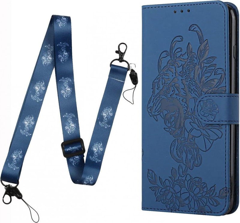 Samsung Galaxy S22 Plus 5G 2 az 1-ben Crossbody Pénztárca Tok Nyakpánttal