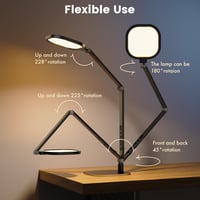LitONES LED Íróasztali Lámpa 15W - Állítható Karos Videokonferencia Világítás, Memória és Időzítő Funkcióval, Tökéletes Home Office, Olvasás 4