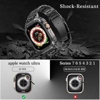 Apple Watch Ultra 49mm Robusztus Fém Szíj Tokkal - Szürke 3