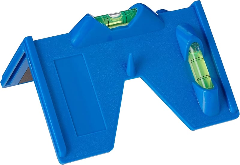 Silverline SL05 Nivelă magnetică cu stâlp 135 mm - Nivelă multicoloră din plastic pentru stâlpi de gard, cutii poștale