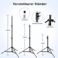 FGen Oktogonális Softbox Fotóstúdió Szett 135W 5500K LED Lámpákkal, 70cm Fénydoboz és 2m Állítható Állványok Portré és Termékfotózáshoz 6