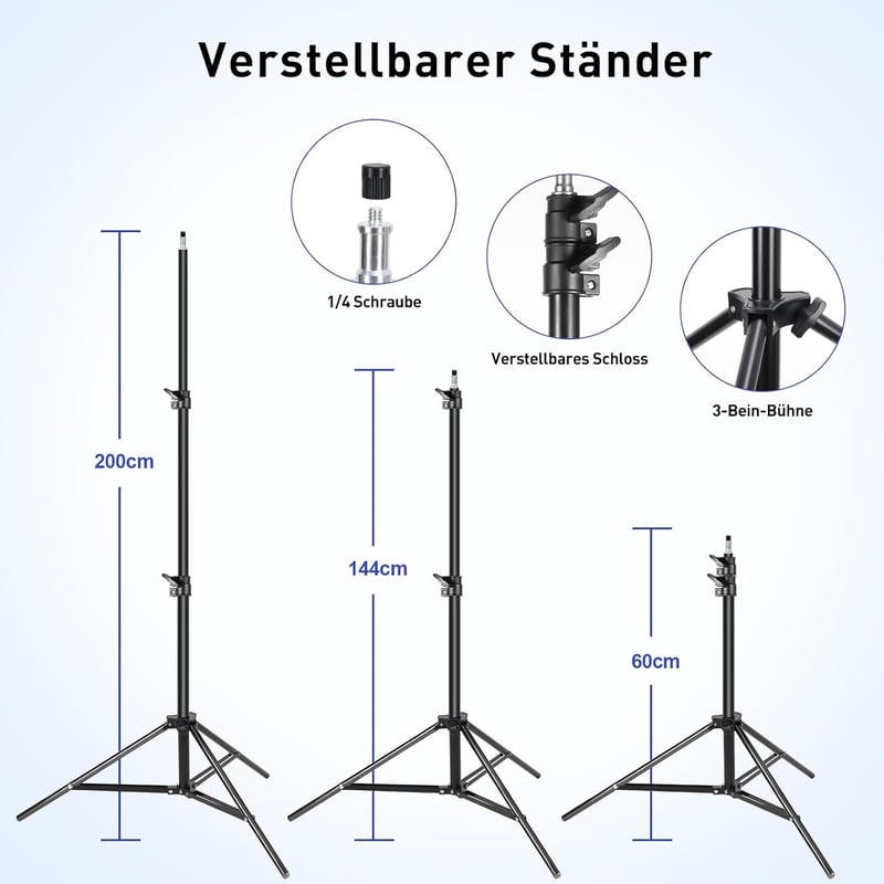 FGen Oktogonális Softbox Fotóstúdió Szett 135W 5500K LED Lámpákkal, 70cm Fénydoboz és 2m Állítható Állványok Portré és Termékfotózáshoz