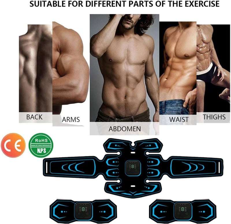 EGEYI EMS Vezeték Nélküli Hasizom Stimulátor - Okos Fitness Gép Teljes Testre