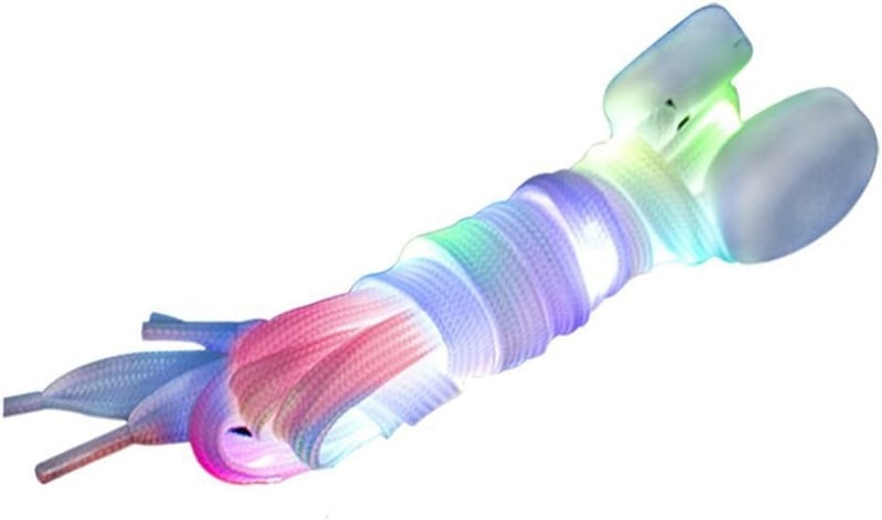 DoGeek LED-es színes cipőfűző, 110 cm, tánc, buli, görkorcsolya és futás