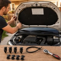 Auto paket za tišinu: 4x kopče + 100x vezice + nasadni ključ + izolacija haube 1