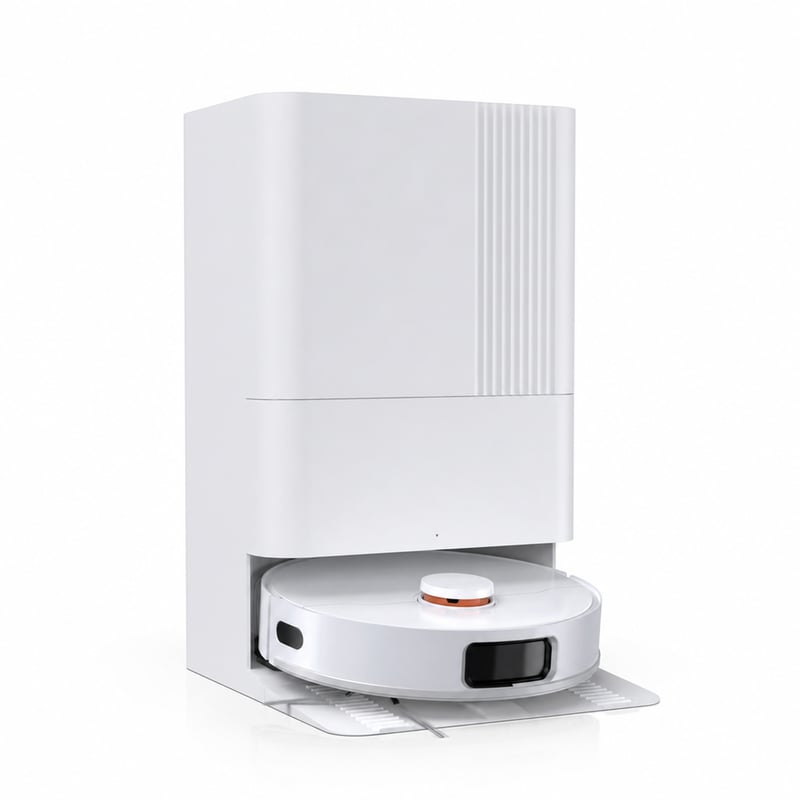 Robot aspirator cu funcție de mop JONR T5 Pro, 8000Pa, extensibil — defect, pentru piese: nu răspunde la comenzi (stare: vezi a 2-a fotografie)