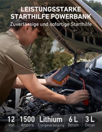 AstroAI S8 Hordozható Autós Bikázó 1500A, Powerbank Funkcióval, 12V Akkumulátor Indító 6.0L Benzines és 3.0L Dízel Motorokhoz 2