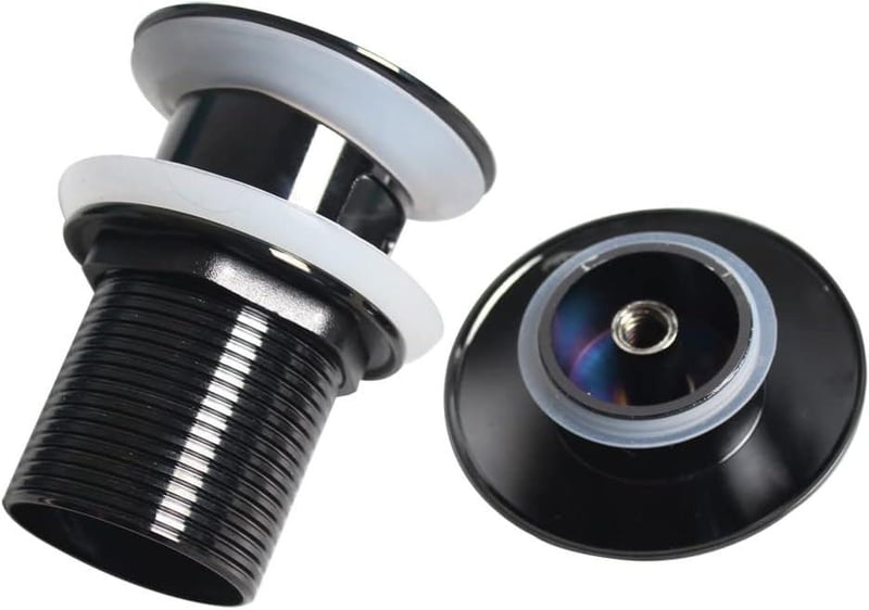 Univerzális fekete mosogatódugó és lefolyó szett 66mm, G1 1/4"
