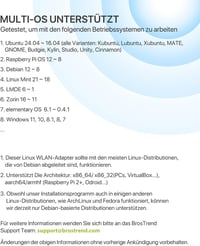 BrosTrend AC1200 USB WiFi adapter Linux rendszerekhez és Windows 11-hez, 5GHz/2.4GHz 3