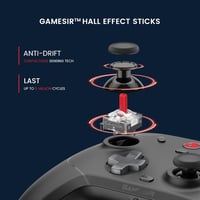 GameSir T4 Cyclone Pro Vezeték Nélküli Kontroller PC/Switch/Lite/OLED Platformokhoz, Hall-Effekt Joystick, Android/iOS/Windows Kompatibilis, 2