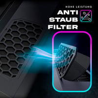 KLIM Mistral Laptop Hűtő - Nagy Teljesítményű Turbó Ventilátor (4500 rpm) - Gumis Tömítés - Túlmelegedés Elleni Védelem - 15-17 Colos Gamer  3