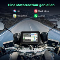 ITEFDTUTNE 5 Colos Vezeték Nélküli Carplay Kijelző Motorkerékpárhoz - IP67 Vízálló Érintőképernyő, Dupla Bluetooth, Hangvezérlés, Navigáció 2