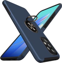 Samsung Galaxy A53 5G ütésálló tok 360°-os gyűrűs állvánnyal - Tengerkék 1