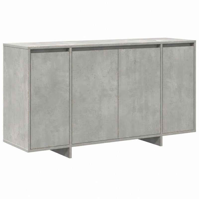 Seif de siguranță ignifug vidaXL, gri beton, 135x41x75 cm, din lemn prelucrat — fără accesorii, deteriorat și utilizat (stare: vezi a doua imagine)