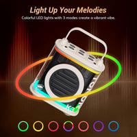 TONOR Mini Karaoke Gép 2 Vezeték Nélküli Mikrofonnal, Hordozható Bluetooth Hangszóró Gyerekeknek, LED Fényekkel 4